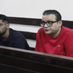 Rahiel Daud (left) and Hitesh Motwani alias Vicky at Kibera law courts