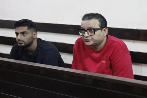 Rahiel Daud (left) and Hitesh Motwani alias Vicky at Kibera law courts