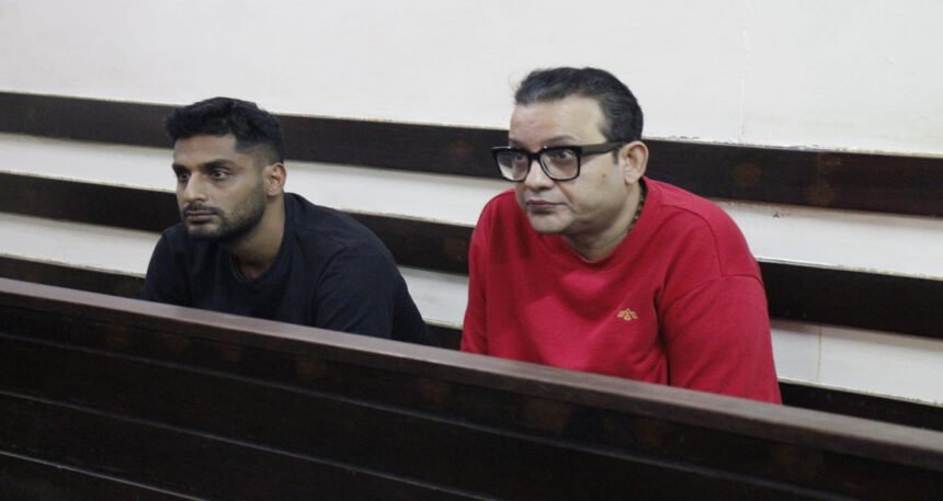Rahiel Daud (left) and Hitesh Motwani alias Vicky at Kibera law courts